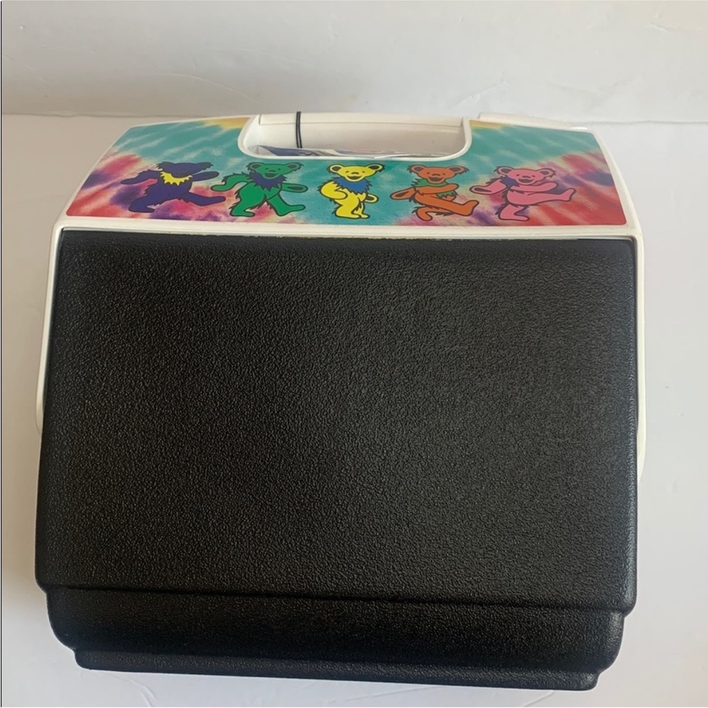 Igloo White and Black Cooler with Grateful Dead Tie-Dye Dancing Bears - Picture 5 of 5